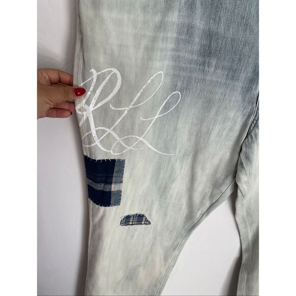 Lauren Ralph Lauren Plus Size Mid-Rise Tapered Patchwork Jeans Size 18 NWT - Picture 3 of 11